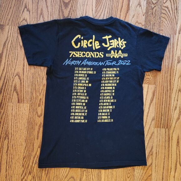 Circle Jerks North American Tour 2022 Concert Punk T-shirt Shirt Black Small S - Picture 4 of 8